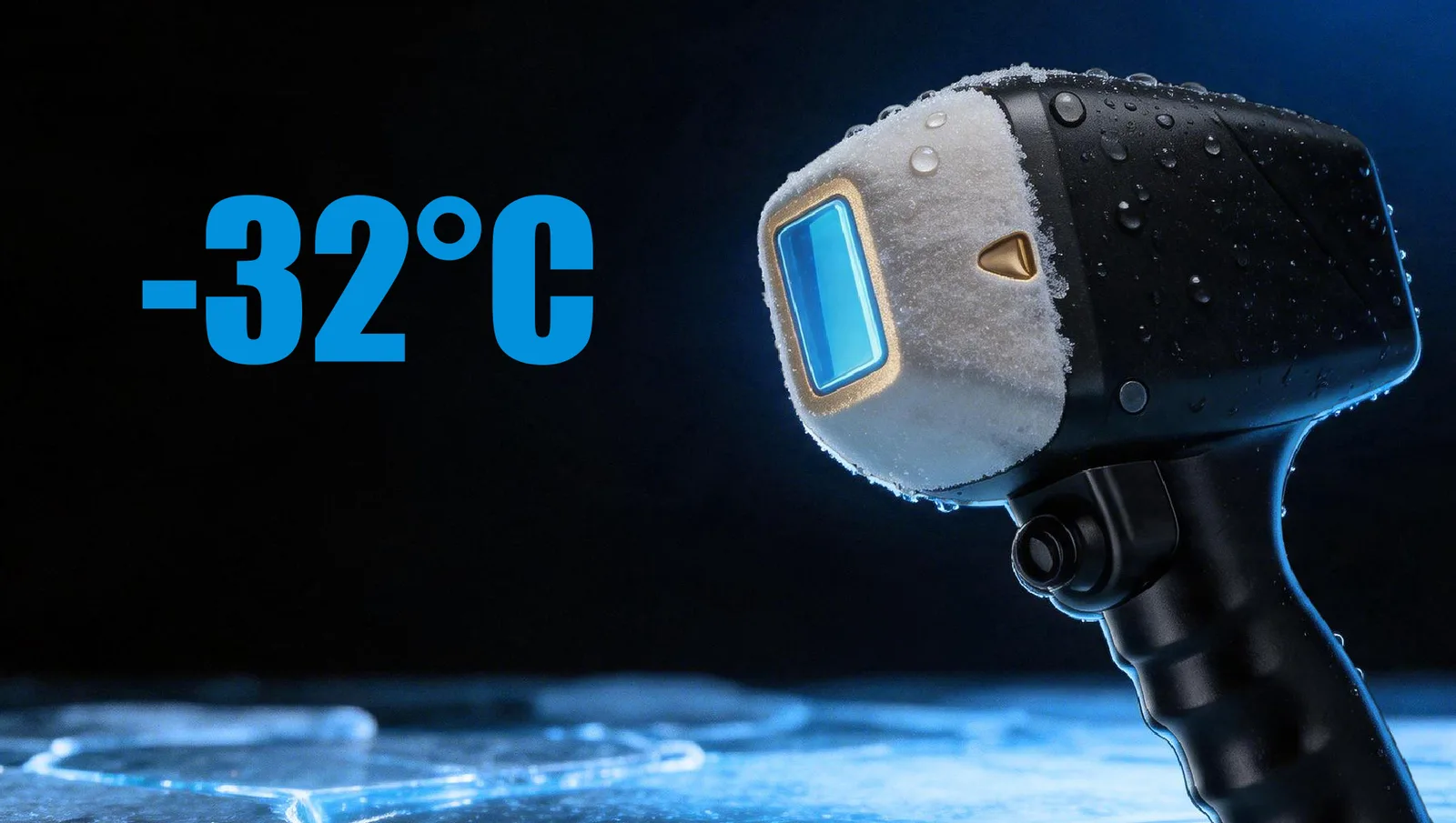 Refroidissement de la pièce à main à -32°C